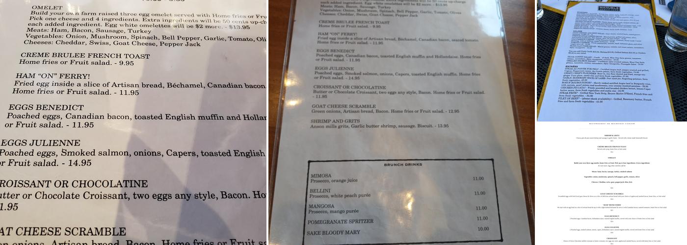Manuel's Bread Cafe Menu