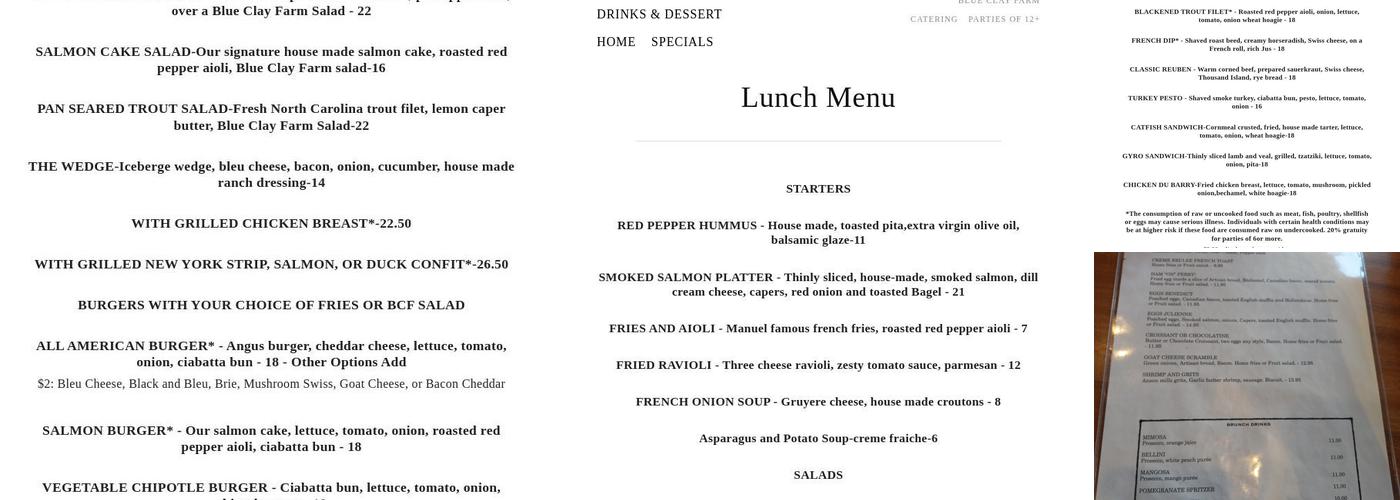 Manuel's Bread Cafe Menu