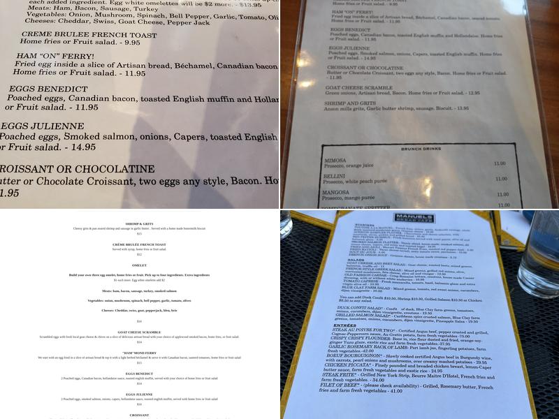 Manuel's Bread Cafe Menu