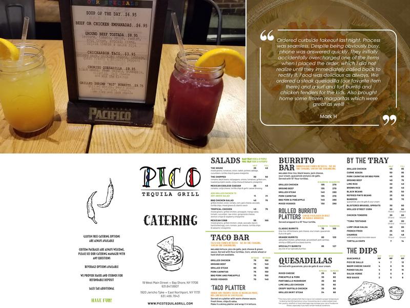 Pico Tequila Grill - Bay Shore Menu