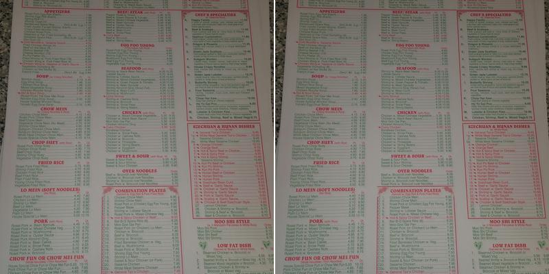Wing Wah Kitchen Menu
