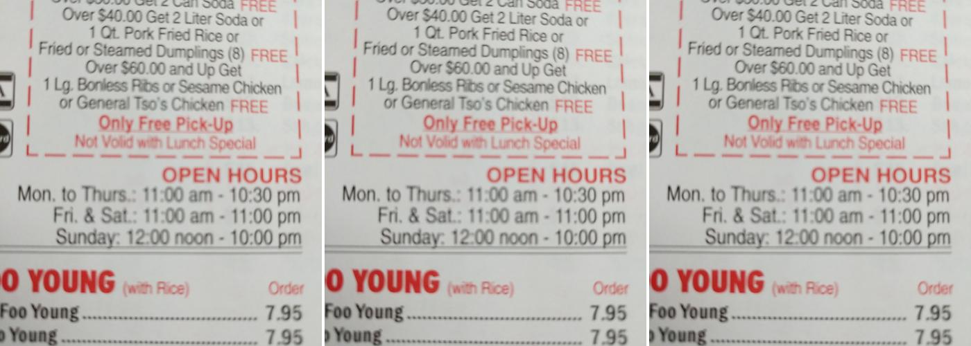 Ho Ming Kitchen Menu