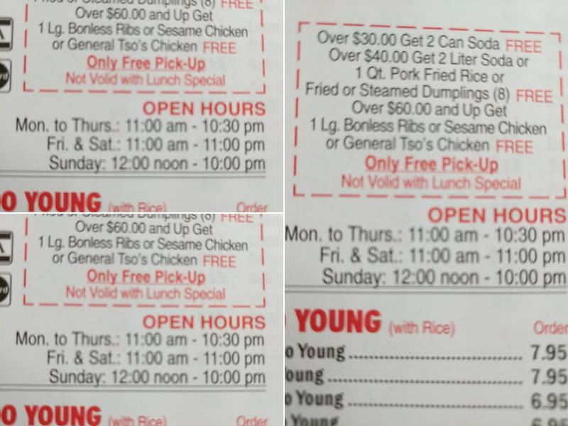 Ho Ming Kitchen Menu