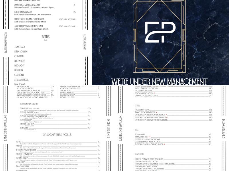 Eastern Pavilion Menu