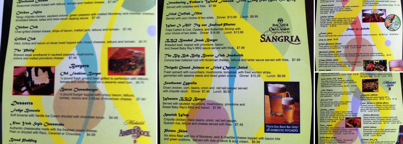 1102 Downtown Bar & Grill Menu