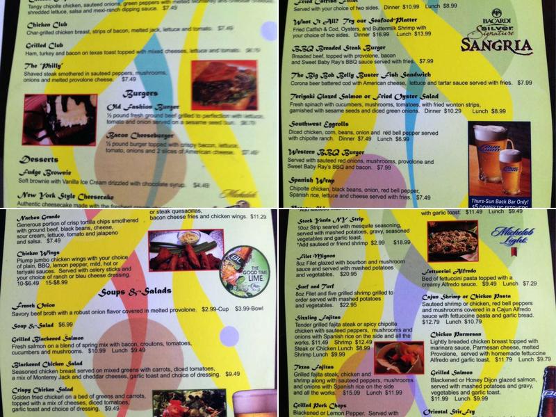 1102 Downtown Bar & Grill Menu