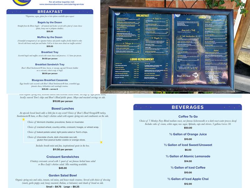New Moon Cafe Menu