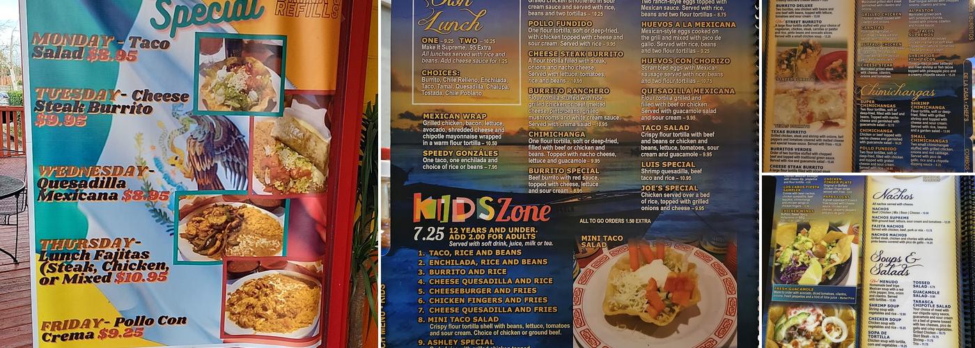 Los Cabos Menu