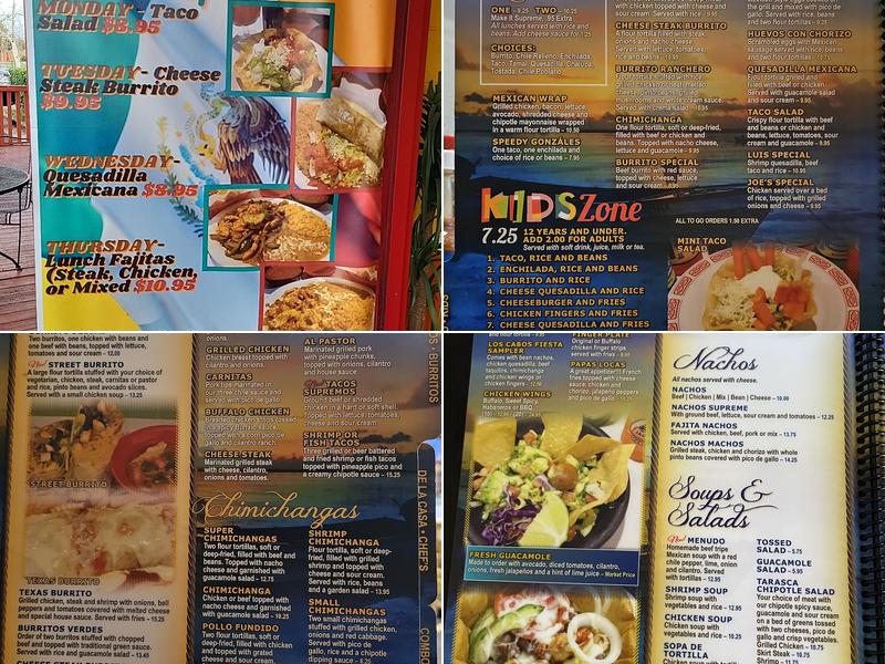 Los Cabos Menu