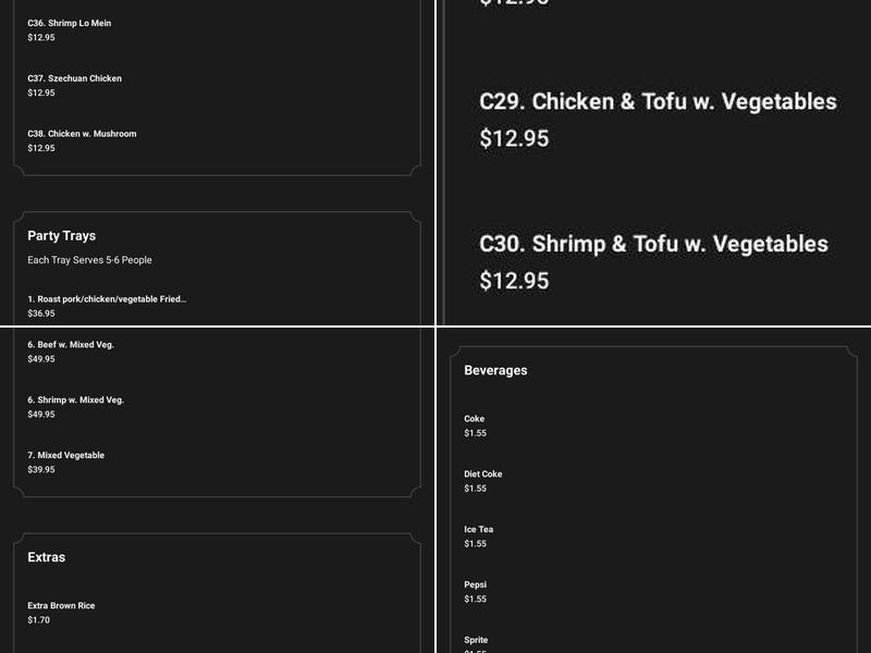 Hau Po Chinese Kitchen Menu