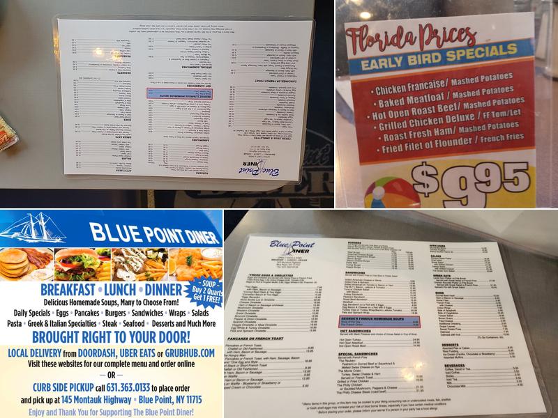 Blue Point Diner Menu