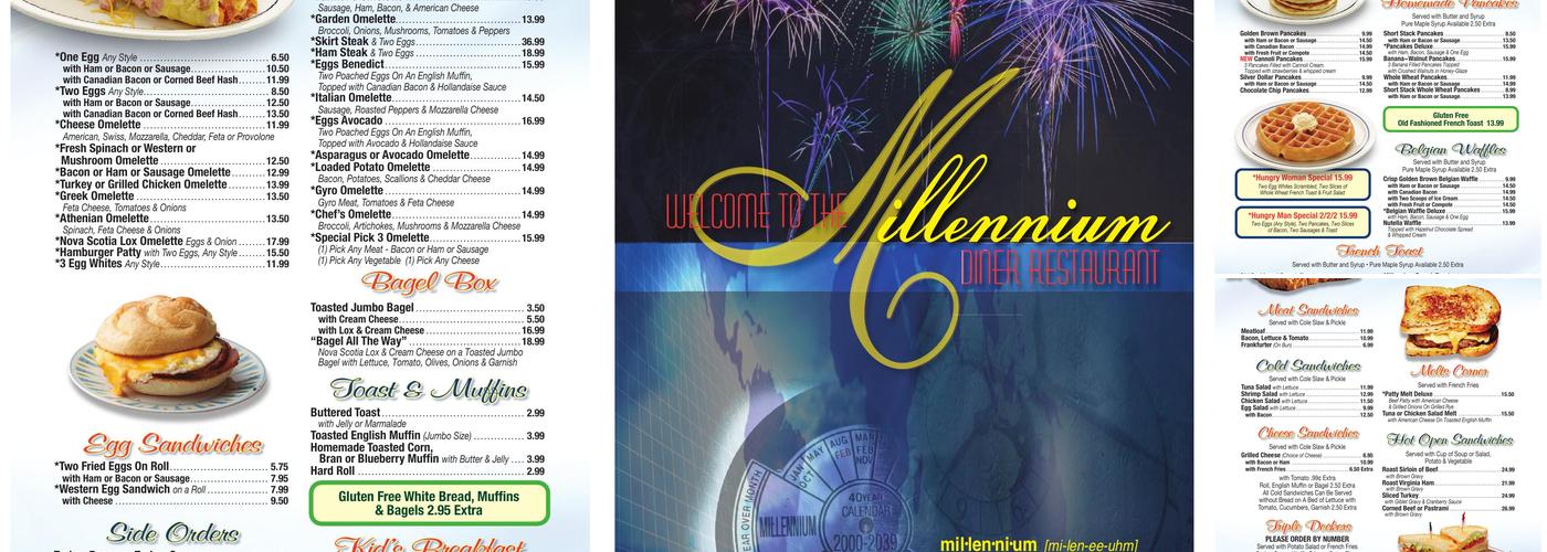Millennium Diner Menu