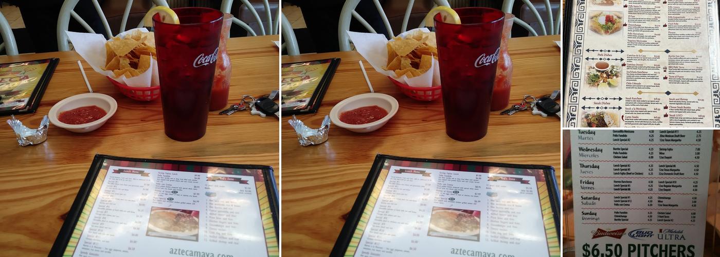 Azteca Maya Inc Menu