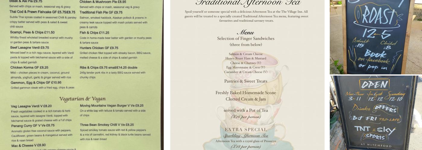 The Village Inn Menu