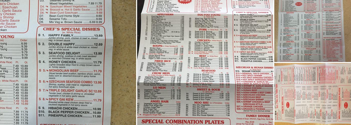 Top China Menu