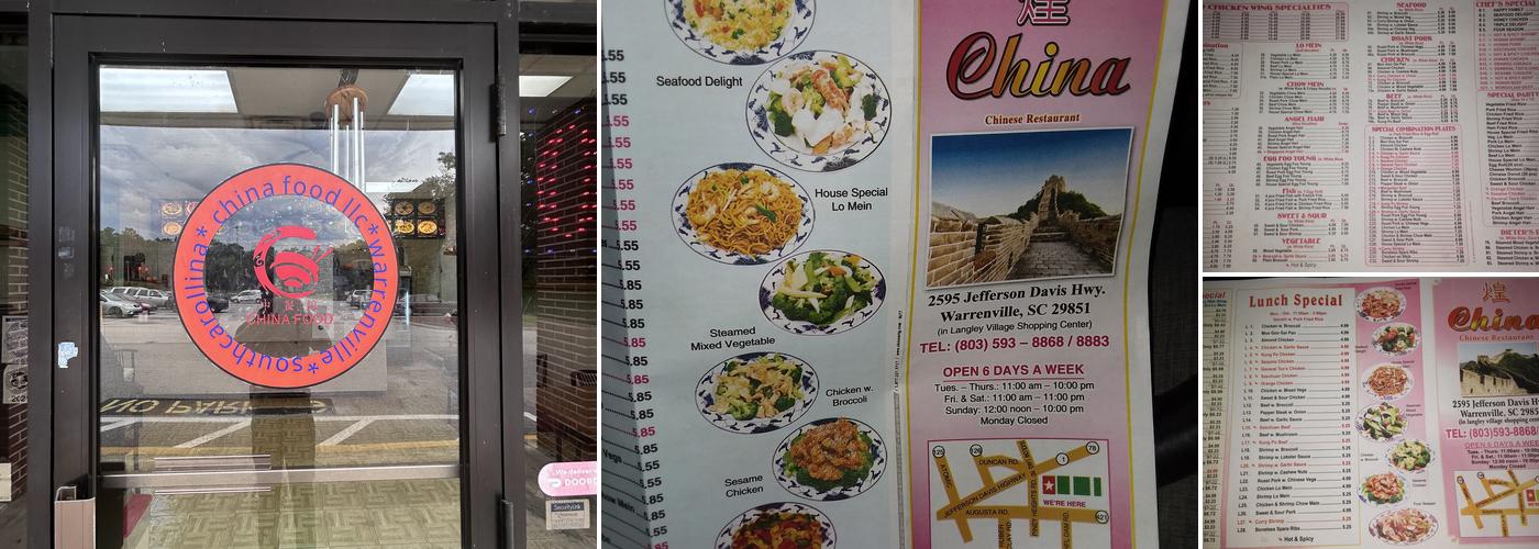 China Menu