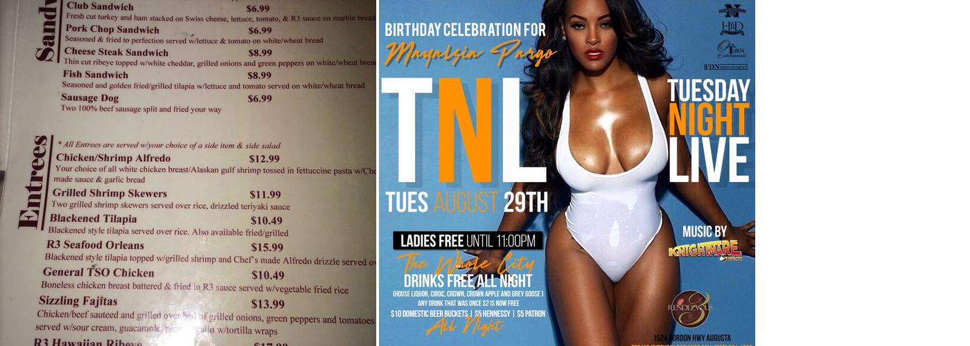 Rendezvous At Three Menu