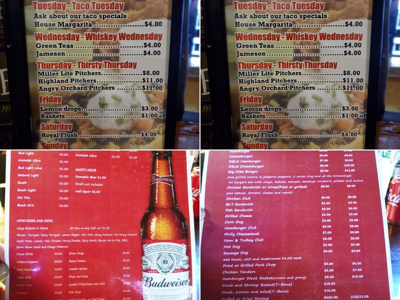 Bruce's Bar& Grill Menu