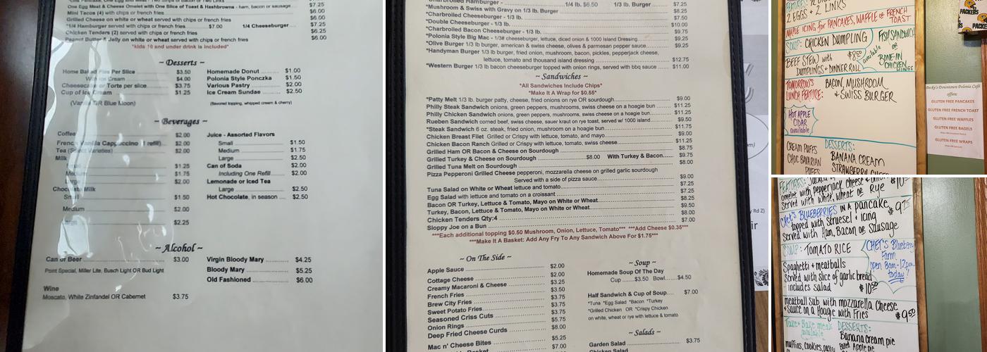 Polonia Cafe Menu
