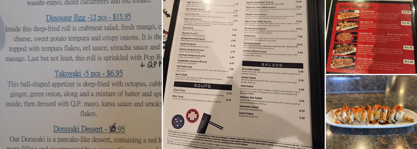 Matsu Ya Sushi Bar & Grill Menu