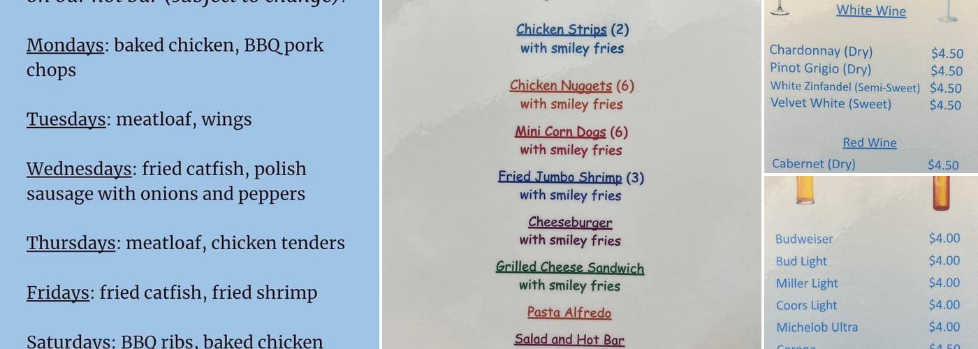 Grecian Steak House Menu