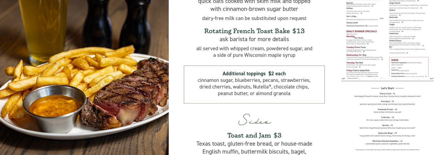 PJ's - SentryWorld Menu