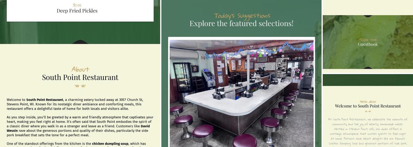 South Point Restaurant Menu