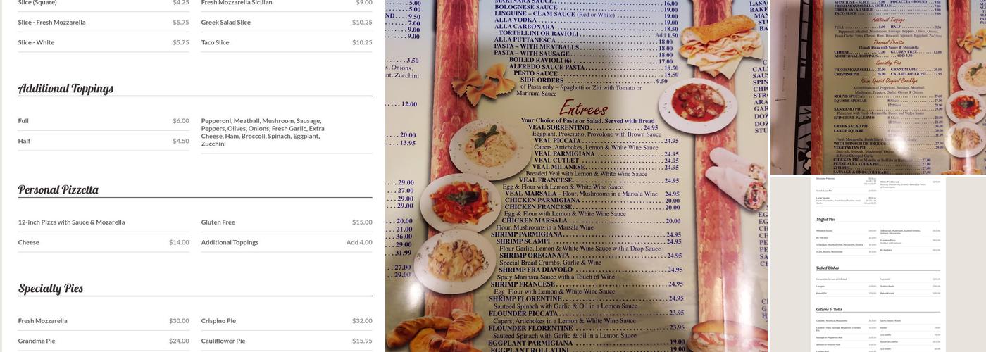 Original Brooklyn Pizzeria & Restaurant Menu