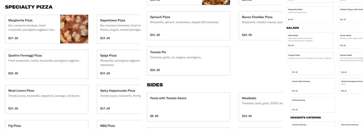 DiMeo's Pizza Menu