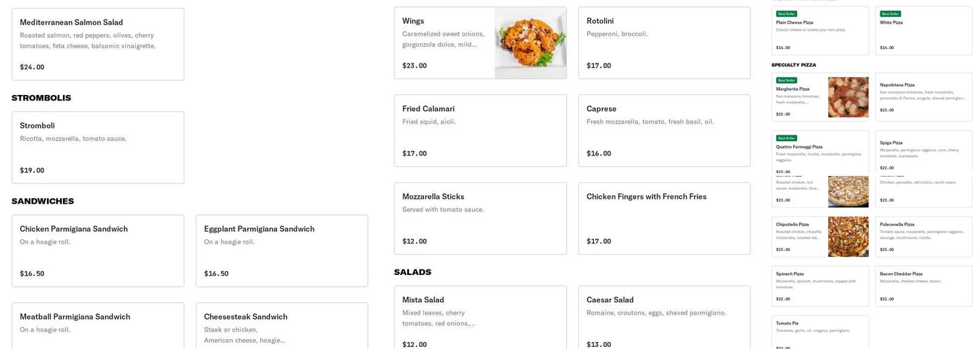 DiMeo's Pizza Menu