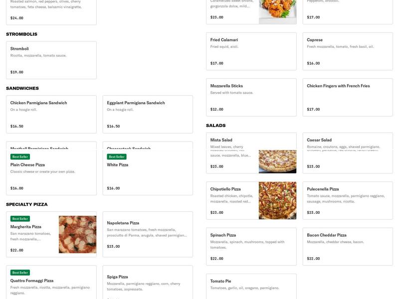 DiMeo's Pizza Menu