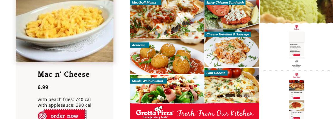 Grotto Pizza Menu