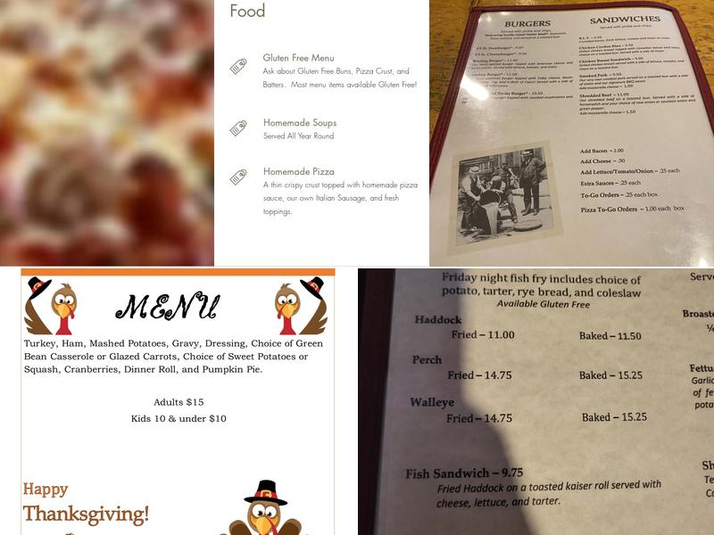 Bootlegger's Menu