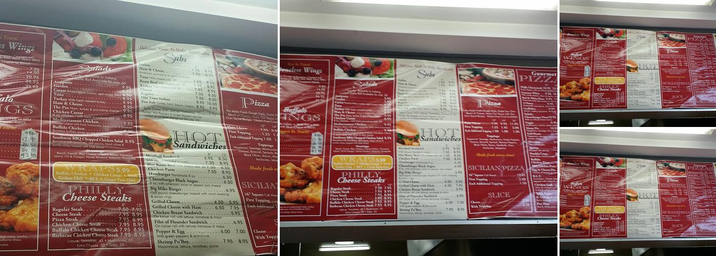 Pizza Pro! Menu