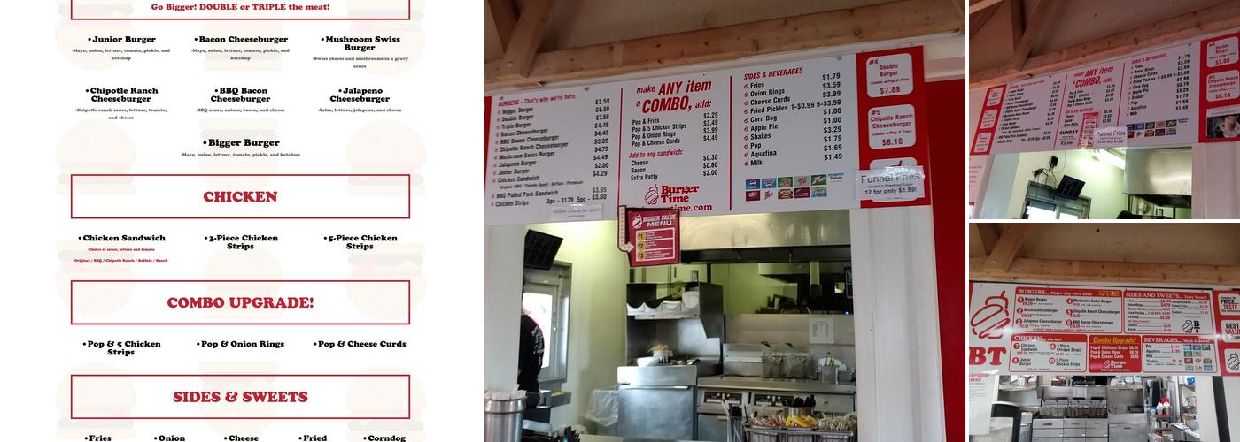 Burger Time Menu