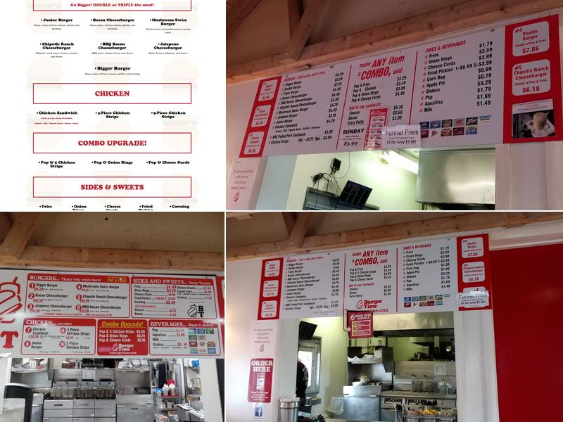 Burger Time Menu