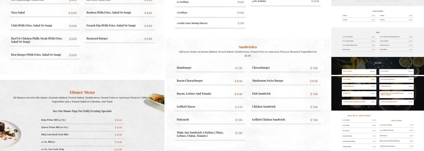 Hacienda Steakhouse Menu