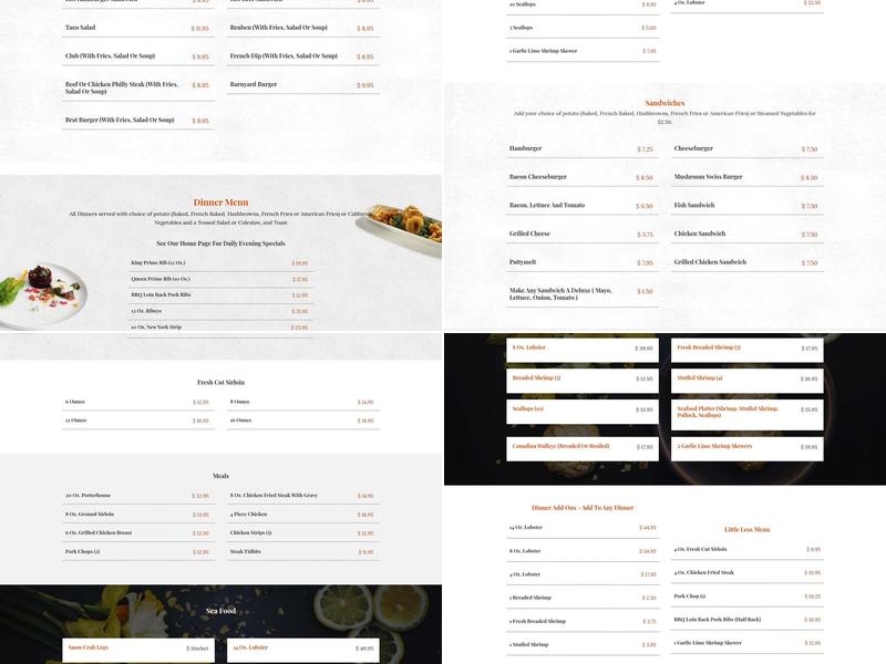 Hacienda Steakhouse Menu