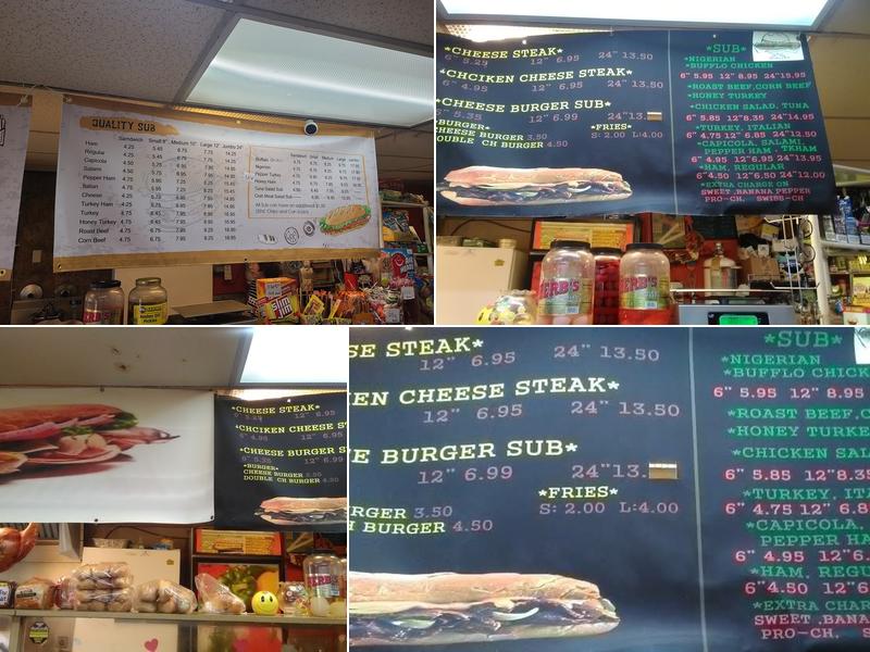 Quality Subs & Steaks Menu