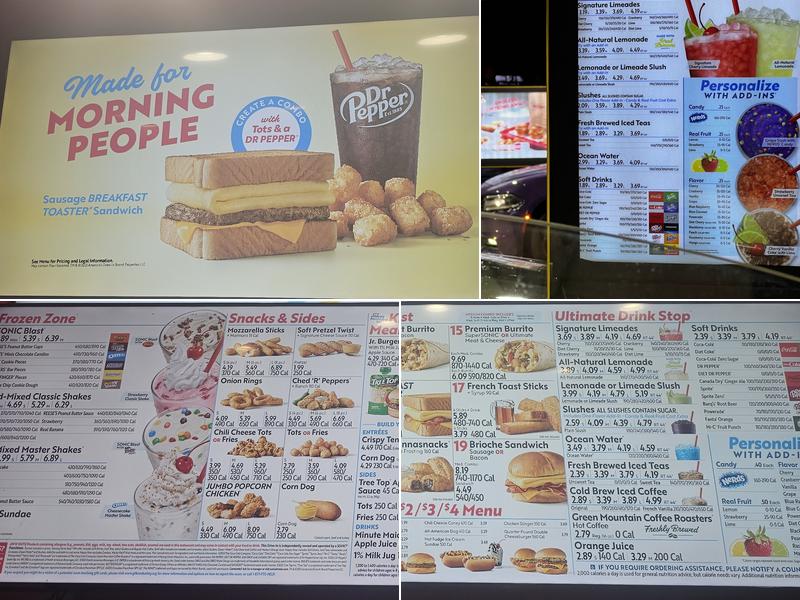 Sonic Drive-In Menu