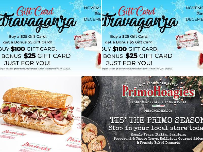 PrimoHoagies Menu
