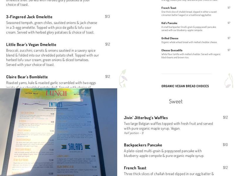 Morning Glory Café Menu