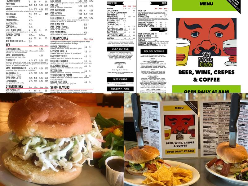 16 Tons Cafe Menu