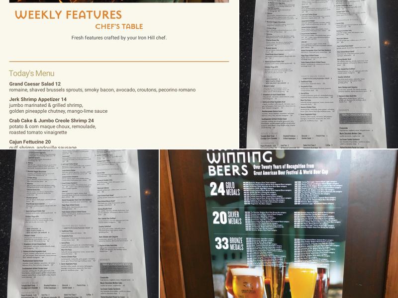Iron Hill Brewery & Restaurant Menu