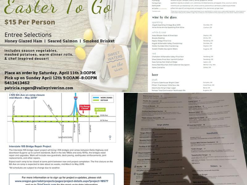 SweetWaters on the River Menu