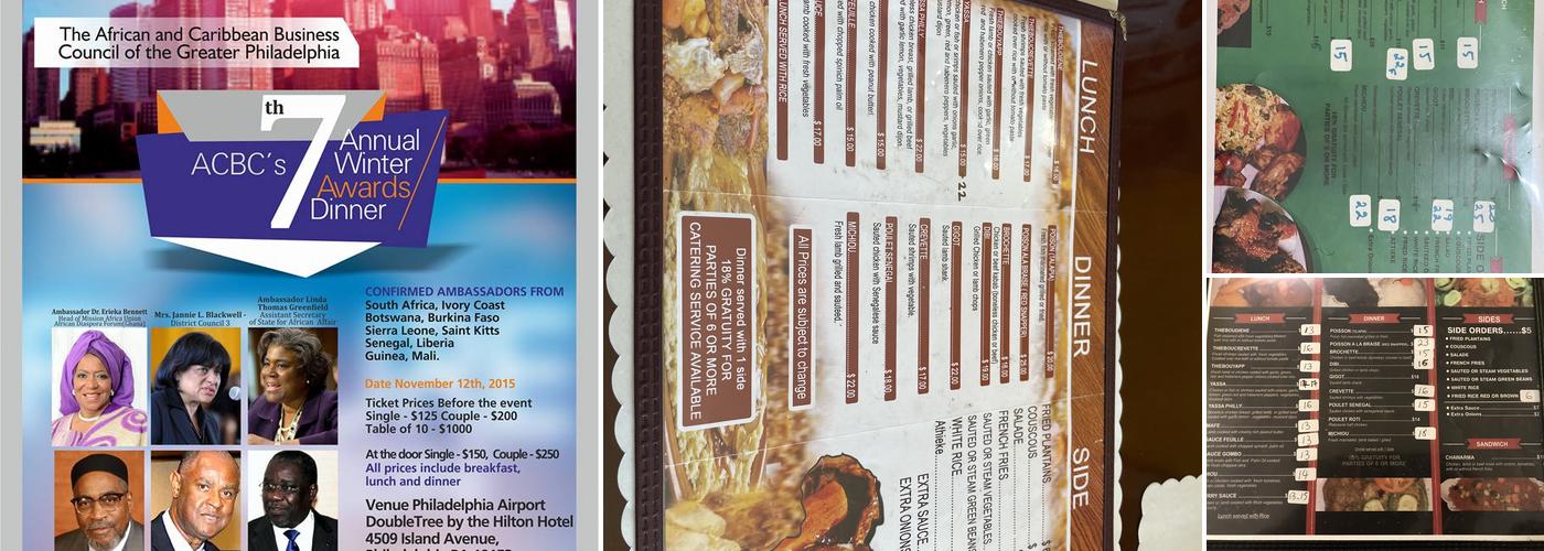 Kilimandjaro/youma Menu