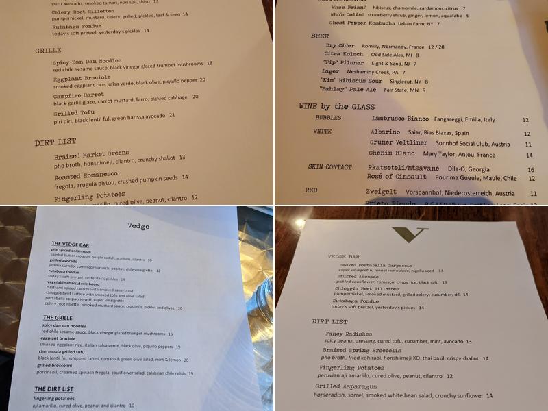 Vedge Menu