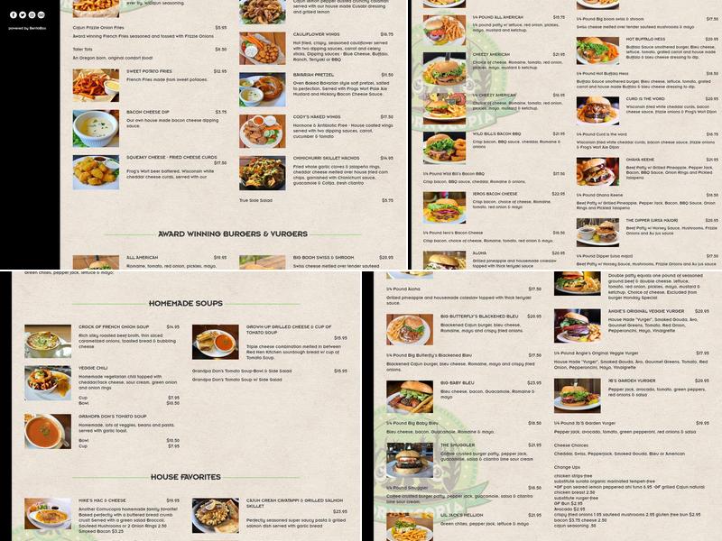 Cornucopia Restaurant Menu