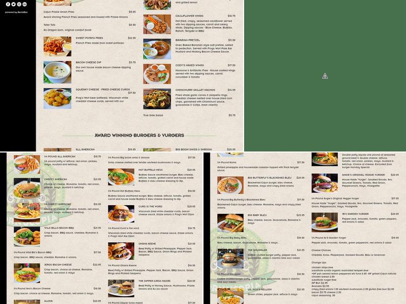 Cornucopia Restaurant Menu