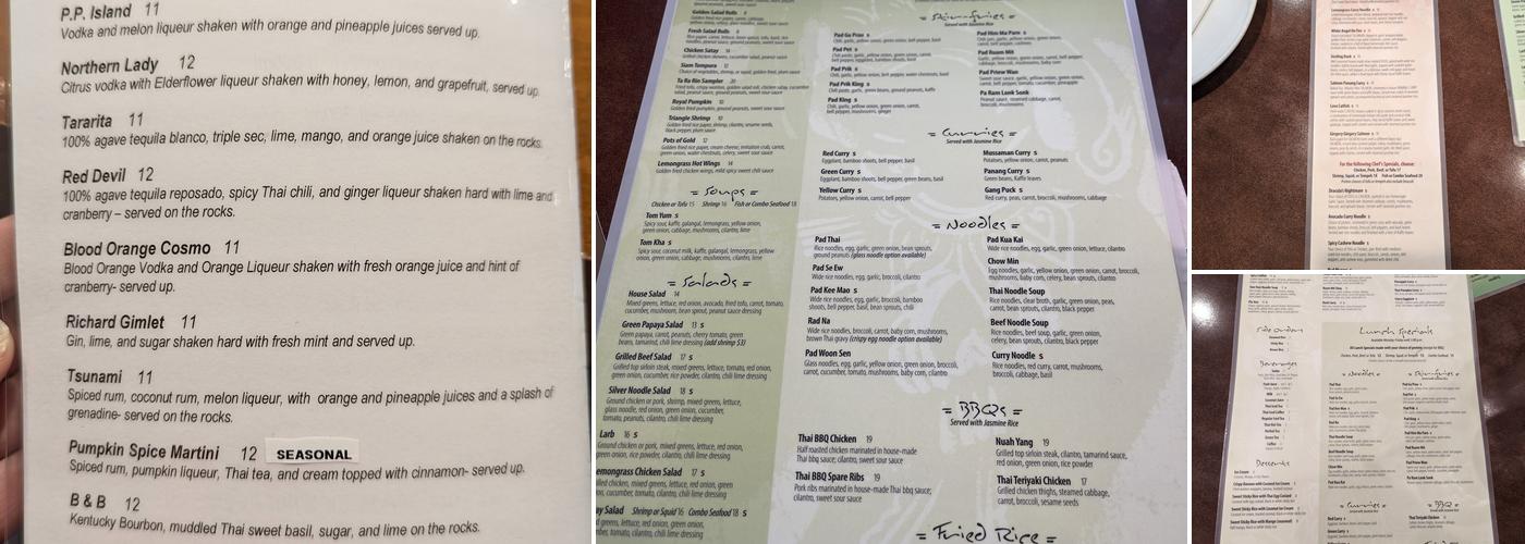 Ta Ra Rin | Thai Cuisine (Eugene) Menu